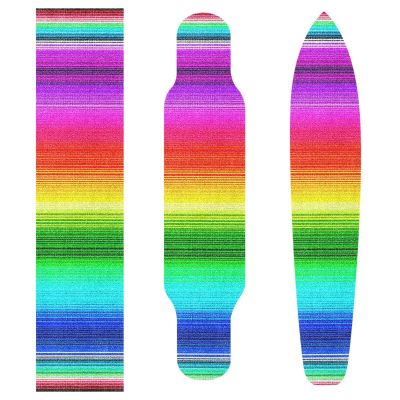 STAYTOP Colorful Stripes Skateboard Grip Tape Sheet,Non Slip Waterproof Sandpaper Scooter Grip Tape Longboard Griptape 33.1x9.1inch