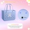 ALKNOT Decorative Lettering Charms for Bogg Bag, Alphabet Lettering Accessories, Decorative Bogg Bag Charms Insert Alphabet Lettering, Alphabet 3D Letters for Personalizing Handbag DIY White view 3