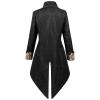Dgoopd Men's Steampunk Vintage Tailcoat Jacket Victorian Gothic Jacket Frock Coat Uniform Vampire Renaissance Medieval Costume Renaissance Gothic Tailcoat view 2