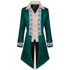 Dgoopd Mens Medieval Steampunk Tailcoat Victorian Gothic Jacket Frock Coat Renaissance Pirate Vampire Gothic Costume Vintage Tuxedo Jacket Halloween Costumes view 1