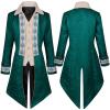 Dgoopd Mens Medieval Steampunk Tailcoat Victorian Gothic Jacket Frock Coat Renaissance Pirate Vampire Gothic Costume Vintage Tuxedo Jacket Halloween Costumes view 2