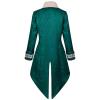 Dgoopd Mens Medieval Steampunk Tailcoat Victorian Gothic Jacket Frock Coat Renaissance Pirate Vampire Gothic Costume Vintage Tuxedo Jacket Halloween Costumes view 3