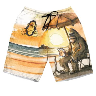 Men's Bigfoot Swim Trunks - Summer Beer Quick-Dry Hawaiian Swim Shorts for Men Series 31 Size Size 3XL