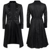 Dgoopd Mens Gothic Tailcoat Jacket Steampunk Medieval Jacket Victorian Renaissance Pirate Frock Coat Cosplay Uniform Vintage Goth Coat Halloween Costumes view 2