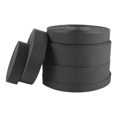 Nylon Webbing Strap, Black/Grey Heavy Tape for Bags, Cargo/Luggage Strapping, Outdoor Climbing
