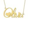 BeautyLiLi Name Necklace with Heart Jewelry Gifts Christmas Gifts Mothers Day Gift for Her Olivia view 1