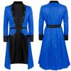 Dgoopd Mens Gothic Tailcoat Jacket Steampunk Medieval Jacket Victorian Renaissance Pirate Frock Coat Cosplay Uniform Vintage Goth Coat Halloween Costumes view 2
