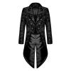Dgoopd Mens Vintage Tailcoat Jacket Gothic Victorian Frock Coat Steampunk Gothic Medieval Jacket Victorian Halloween Costume view 2