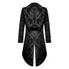 Dgoopd Mens Vintage Tailcoat Jacket Gothic Victorian Frock Coat Steampunk Gothic Medieval Jacket Victorian Halloween Costume view 3