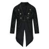 Dgoopd Mens Vintage Tailcoat Jacket Gothic Victorian Frock Coat Steampunk Gothic Medieval Jacket Victorian Halloween Costume view 4