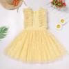7th 8th Birthday Girl Outfit: Seventh Eighth Birthday Dress for Girls Cake Smash Toddler Boho Rainbow Princess Dresses Party Pageant Gown Kids Mini Tutu Skirt Photoshoot Yellow Daisy 7-8 Years view 2