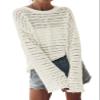Sidefeel Womens Fall Outfit 2025 Lightweight Sweater Crochet Hollow Out Knit Winter Clothes Medium White view 1