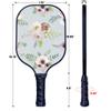 Custom Pickle Ball Paddles Set of 2 Pickleball with Your Photo Text Logo with 1 Portable Carry Bag 4 Balls Orange view 2