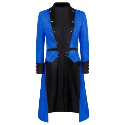 Dgoopd Mens Gothic Tailcoat Jacket Steampunk Medieval Jacket Victorian Renaissance Pirate Frock Coat Cosplay Uniform Vintage Goth Coat Halloween Costumes