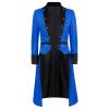 Dgoopd Mens Gothic Tailcoat Jacket Steampunk Medieval Jacket Victorian Renaissance Pirate Frock Coat Cosplay Uniform Vintage Goth Coat Halloween Costumes