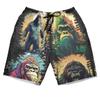 Men's Bigfoot Face Swim Trunks - Gorilla Face Quick-Dry Hawaiian Swim Shorts for Men Series 30 Size Size S view 1