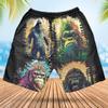 Men's Bigfoot Face Swim Trunks - Gorilla Face Quick-Dry Hawaiian Swim Shorts for Men Series 30 Size Size S view 2