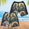 Men's Bigfoot Face Swim Trunks - Gorilla Face Quick-Dry Hawaiian Swim Shorts for Men Series 30 Size Size S view 3
