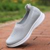 Dheva-C Slip On Breathe Mesh Walking Shoes Women Fashion Comfort Flat Loafers Womens Slip on Sneaker (Grey, 7.5) view 2