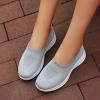 Dheva-C Slip On Breathe Mesh Walking Shoes Women Fashion Comfort Flat Loafers Womens Slip on Sneaker (Grey, 7.5) view 3