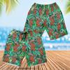 228CLOSET Bigfoot & Pizza Men's Swim Trunks - Fat Man Hawaiian Shorts for Men, Men's Summer Bathing Shorts Set 37 Size Size 5XL view 2