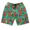 228CLOSET Bigfoot & Pizza Men's Swim Trunks - Fat Man Hawaiian Shorts for Men, Men's Summer Bathing Shorts Set 37 Size Size M view 1