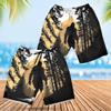 Bigfoot Silhouette Men's Swim Trunks - Summer Jungle Hawaiian Shorts for Men, Men's Summer Bathing Shorts Set 37 Size Size 2XL view 3