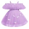 Baby Girls 3D Butterfly Tulle Tutu Dress Toddler Kids Sleeveless Butterfly Birthday Christening Formal Pageant Wedding Princess Dresses Cake Smash Outfit for Photo Shoot Purple Butterfly 18-24 Months view 1
