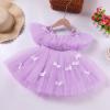 Baby Girls 3D Butterfly Tulle Tutu Dress Toddler Kids Sleeveless Butterfly Birthday Christening Formal Pageant Wedding Princess Dresses Cake Smash Outfit for Photo Shoot Purple Butterfly 18-24 Months view 3
