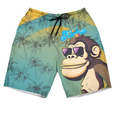 Cool Bigfoot Men's Swim Trunks - Aloha Summer Hawaiian Shorts for Men, Men's Summer Bathing Shorts Set 37 Size Size XL
