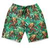 228CLOSET Bigfoot Men's Swim Trunks - Carrying Pizza Hawaiian Shorts for Men, Men's Summer Bathing Shorts Set 37 Size Size 2XL view 1