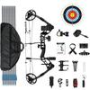 AKCHOER Compound Bow and Arrow Set, 30-70 Lbs Draw Weight, 23.5"-31" Draw Length, Right Handed Bow for Adult, 320 Fps Hunting & Target Bow with Accessories (Black-High Version) view 1
