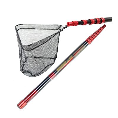 SUNMME Fishing Net Fishing Net Telescoping Foldable Landing Net Pole Lightweight Carp Carbon Fiber Folding Sea Hand Dip Net 3M/4/2.1M Tackle Fishing