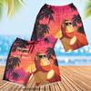 Bigfoot Men's Swim Trunks - I Climb Until Night! Hawaiian Shorts for Men, Men's Summer Bathing Shorts Set 37 Size Size S view 2