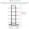 Katzowen Sturdy Steel Yoga Mat Storage Stand, 5-Layer Foam Roller Holder for Resistance Bands, Large Capacity 20 Exercise Mats (Color : Black) view 2