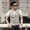 Tuikayoo Men's Summer Linen Vest Suit Waistcoat Casual Vest Regular Fit(Light Blue,M) view 3