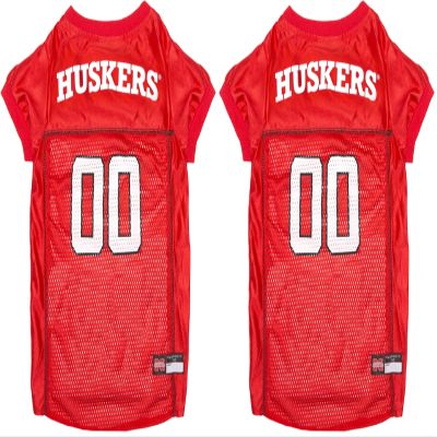 NCAA College Nebraska Huskers Mesh Jersey for Dogs & Cats, Medium. Licensed Big Dog Jersey with Your Favorite Football/Basketball College Team (Pack of 2)