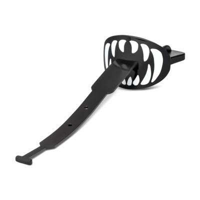 Battle Sports Speed Football Mouthguard with Strap - Oxygen Football Mouthguard Superior Airflow & Better Performance, Maximum Breathability - Predator/Black with White Teeth