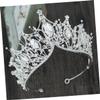 Beatifufu Stunning Rhinestone Tiara Crown Earring Set Wedding Hairpiece Hair Vine Earrings for view 2