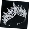 Beatifufu Stunning Rhinestone Tiara Crown Earring Set Wedding Hairpiece Hair Vine Earrings for view 4