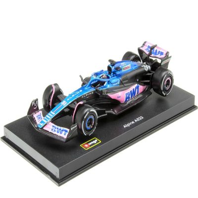 Bburago - Charles Ocon Formula 1 Alpine 2023 with Helmet - 1:43 Vehicle Reproduction - Racing Collection - Collectable Children's Toy from 3 Years - 38073O