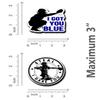 I Love Umpires Sticker, I Got You Blue Sticker, Baseball Catcher Stickers 4 Pcs 3" view 2