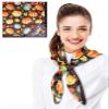 CBC Crown Halloween Theme Scarf Pumpkin Pattern Halloween Theme Scarf (Black - Pumpkin Patch - 35" x 35") view 1