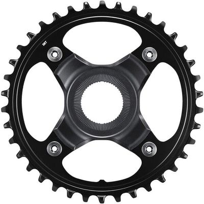 SHIMANO Chain Ring, SM-CRE80-B, 38T W/O CG, for Chain Line 55 mm, Black, IND.Pack