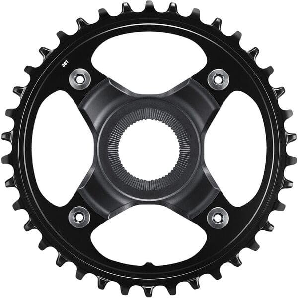 SHIMANO Chain Ring, SM-CRE80-B, 38T W/O CG, for Chain Line 55 mm, Black, IND.Pack