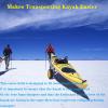 Kayak Cart Canoe Dolly Fishing Kayak Accessories Carrier Foldable Paddle Board Trolley Boat Trailer Transport Kayak Canoe Cart with Large Solid PU Tires Wheels Universal Carrier and Ratchet Straps view 2