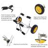 Kayak Cart Canoe Dolly Fishing Kayak Accessories Carrier Foldable Paddle Board Trolley Boat Trailer Transport Kayak Canoe Cart with Large Solid PU Tires Wheels Universal Carrier and Ratchet Straps view 4
