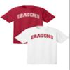 TCTG School Mascot T-Shirt Dragons Red/White Small Short Sleeve 2-Pack view 1