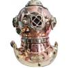 VintiquE Antique Marine Mini Diving Helmet Replica Mark Us Navy Nautical Copper Finish 6 inches view 3