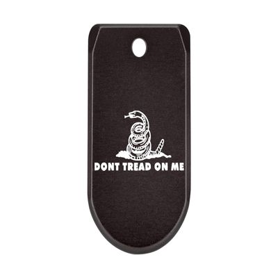 NDZ Performance Magazine Base Plate with Finger Extension for Sig P365 .380 ACP  Don't Tread On Me  Black  Anodized Aluminum  Made in USA